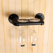 NJYT Supporto di Vetro di Vino Annata del Vino del Metallo cremagliera Supporto a Parete Loft Mensola Storage Rack fissato al Muro Hanging Vino Champagne Vetro Calici