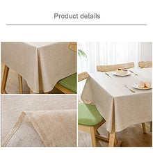 Shanks 'Shop. GASD Modern Concise Impermeabile Flax Rettangle Rettangolo Casa Tavolo da tavola Hotel (Color : Beige)