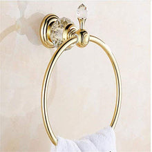 JKCKHA Northern Europe. cremagliera Mensole for Bagno Scaffale Rack Appendiabiti Anello di Giada Cristallo mensola del Bagno Placcato Oro Ciondolo in Acciaio Inox Hardware