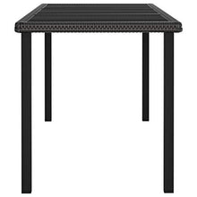 SKM Set da Pranzo da Giardino 7 pz in Polyrattan Nero (54.95kg)