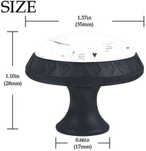 Simpatico gattino Pomelli per Porta Set di 4 Pomelli per Mobili Manopole per Cassetti Cucina Armadio Vetro