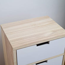 Mobili Rebecca® Comodino Cassettiera 3 Cassetti Legno Bianco Marrone Chiaro Bagno Entrata (Cod. RE6190)