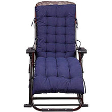 Cuasting, cuscino per sedia da sole, tappetino per mobili da giardino, spesso imbottito, per viaggi, vacanze, interni ed esterni (155,2 x 48 x 7,9 cm, blu navy)