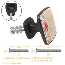Stelle marine conchiglie pietre di mare e foglie di palma Pomelli per Porta Set di 4 Pomelli per Mobili Manopole per Cassetti Cucina Armadio Vetro