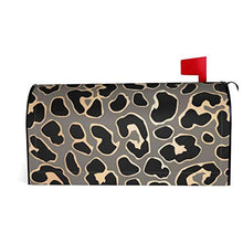 Design leopardo senza cuciture in oro e vettoriale progettato appositamente per cassetta delle poste, copertura per cassetta postale per giardino, giardino, cortile, dimensioni standard 51 x 45 cm