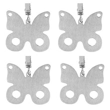Amuzocity Set di 4 Pesi Tovaglia a Forma di Tovaglia in Acciaio Inox - La Farfalla, 4.5x7cm