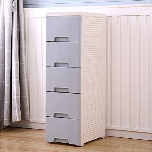 SuDeLLong Cassettiere in plastica per Abbigliamento Governo di Immagazzinaggio Cassetto for Camera da Letto Bagno Alto Gabinetto Tallboy Cupboard unità 25X40X84cm (Color : Blue, Size : 25X40X84cm)