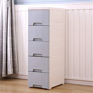 SuDeLLong Cassettiere in plastica per Abbigliamento Governo di Immagazzinaggio Cassetto for Camera da Letto Bagno Alto Gabinetto Tallboy Cupboard unità 25X40X84cm (Color : Blue, Size : 25X40X84cm)