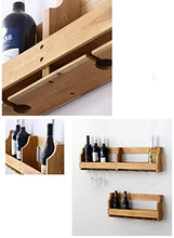 Portabottiglie per vino rosso, creativo, retrò, in legno massiccio, da parete, per ristorante, vino, bar