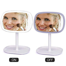 BD.Y Specchio cosmetico Specchio cosmetico per Ragazze, Specchio con Specchio Luminoso Pieghevole da Parete a Luce LED