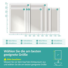 EMKE Specchio da bagno LED, 100 x 60 cm, con altoparlante Bluetooth 4.1, interruttore touch, anti-appannamento, orologio