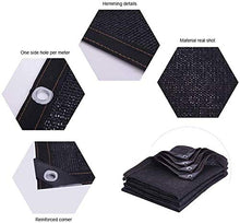 XWZH Telone Impermeabile Ombra Net, Thick Ombrello Net, a Forma di Fiore Protezione Solare, Adatta for Tende, Crop Protection, Balcone, Ombrello Panno, Giardino, Nero (Size : 5 * 10M)