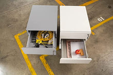 D-Segno Cassettiera Scrivania Made in Italy, 3 Cassetti, Cassettiera Ufficio con Chiave, Cassettiera con Ruote e dotata di sistemi di Chiusura Anti Ribaltamento, 54x42x53cm (Grigio Ombra)