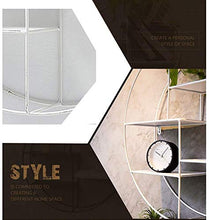RCLD Una partizione Bianco Rotondo a Parete Display Unit Magazzinaggio Riferimento specifico Taglie Vari for Interni Usi industriali Metallici Perfetto mobili in Ferro