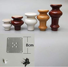 Piedi da cucina a forma di zucca in legno massiccio, per comodini da cucina, per comò divano o poltrona, ottomani, confezione da 4 (colore di legno, dimensioni: 8 cm)