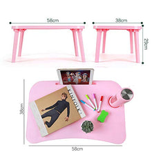 jiaju Tavoli da Picnic Tavolo Pieghevole, Pieghevole Tavolo per Laptop Taccuino Desk Breakfast per Serving Prapelli da Letto Regolabile Pieghevole con Flip Top e Gambe Scrivania per Computer Stand