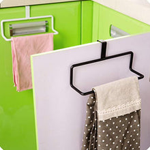 DOITOOL 2 pezzi Porta asciugamani da cucina sopra larmadio Portasciugamani da appendere sopra la Porta da cucina per interno o esterno delle porte porta strofinacci cucina (nero)