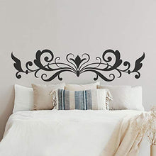T-MK446 - Adesivi per testiera del letto, 33 x 140 cm, colore: Nero