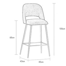 XIAOQIAO Sgabelli da Bar, sgabelli Alti ad Altezza Fissa 65 cm / 75 cm, sedie da Bar Alte con Schienale ergonomico e Comodo poggiapiedi, Resistenti e robusti
