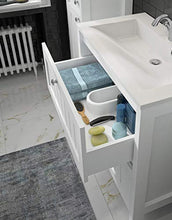 Allibert - Set di mobili da Bagno, mobiletto sotto lavabo, Specchio premontato, 60 cm, Bianco