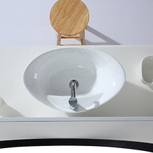 ERIDANUS Serie Lottie , Lavabo di Ceramica Bianco Lusso Lavandino Lavello Lavamano Lavabo da Appoggio Tondo Ovale Bacinella Lavandino Lavello per Bagno Casa Bidet Lavabo