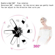 Specchio Specchio per Il Trucco bifacciale Portatile con Specchio per Il Trucco Illuminato Naturale, ingrandimento 1x / 3X per Specchio da Trucco da appoggio per Bagno o Camera da Letto