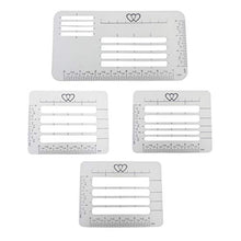Fgyhty Kit Set Lettera / 4PCS Craft Stencil trasparenza d'indirizzamento Righelli Guida Modelli Diario Scrittura a Mano Busta Multi-Uso