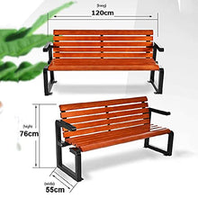 GaoF Panchine per Il Tempo Libero da Esterno, panchine da Giardino Resistenti alle intemperie in ghisa e Legno massello, panchine da 2-4 posti con braccioli Schienale, panchine Decorative