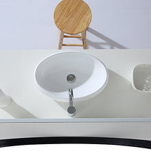 ERIDANUS Serie MALIE-S, Lavabo di Ceramica Bianco Lusso Lavandino Lavello Lavamano Lavabo da Appoggio Tondo Ovale Bacinella Lavandino Lavello per Bagno Casa Bidet Lavabo