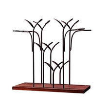 FYLHX Freestanding Cremagliera del Vino,Metallo Tavolo Cremagliera del Bicchiere di Vino Legno Vino Cremagliera di Vetro per Home Decor Bar Cucina Portabicchieri da Vino.