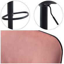 Duhome 2X Sgabelli da Bar in Velluto Regolabile in Altezza Girevole Design Unico Selezione Colore 828, Colore:Rosa, Materiale:Velluto