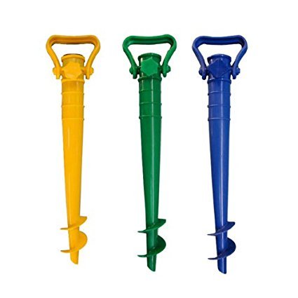 Picchetto di supporto per ombrellone mare spiaggia vacanze sole giardino punta terra sabbia trivella,Universale fit Supporto Dell'ombrellone Holder per Spiaggia Mare Campeggio Giardino su Sabbia Terreno， parasole ombrello,Supporto per ombrellone, a pavim