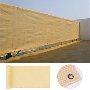 Balcone Protezione LSXIAO Schermo Resistente alle Intemperie Protezione della Privacy HDPE con Fascette E Fune for Recinti da Giardino, 54 Taglie (Color : Beige, Size : 1.8x8m)