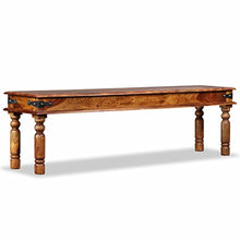 vidaXL Legno Massello di Sheesham Panca per Interni Casa Panchina Arredo