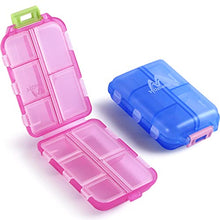 Muchengbao - Confezione da 2 portapillole portatile per 7 giorni settimanali da viaggio e pillole, dispenser per borsetta, scomparti per olio di pesce vitamina, contenitore per medicine