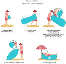 Lettino da viaggio Lettino da viaggio Pausa pranzo pigro gonfiabile Air divano letto Portable Facile pieghevole veloce gonfiabile Air pigro divano Sacco a pelo pigro gonfiabile Sgabello 5-23