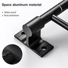 LIVIKEY Bagno Portasciugamani Girevole a 180°,5 Bar,Porta Asciugamani Space in Alluminio Autoadesivo,Nero