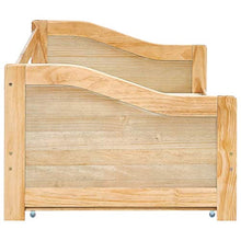 BIGTO - Divano letto estraibile, struttura in legno di pino massello, per la casa, 90 x 200 cm, marrone chiaro