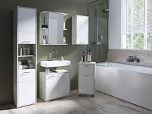 Homexperts LIDO - Mobile sottolavabo in melamina, in calcestruzzo bianco, 60 x 59 x 31,5 cm (L x A x P)