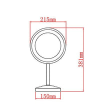 specchio trucco,specchio trucco,Specchio per il trucco a LED in rame da 8 pollici, specchio per il trucco luminoso pieghevole di bellezza da tavolo cromato