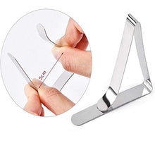 Nv Wang Tovaglia Clip in Acciaio,Ganci Fermatovaglia da Giardino Morsetti Tovaglia in Acciaio Inossidabile per Outdoor Picnic Party (24 Pz, Argento)