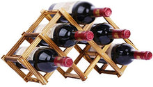 Anyeat Legno per 6 Bottiglie di Vino, Portabottiglie di Vino con Ripiani Pieghevoli Spazio Minimo Portabottiglie Tradizionale Ideale per Conservare Vini di Alta qualità