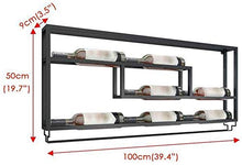 LLT Wine Rack, Della Novità Della Decorazione Della Parete Rack, Wine Rack Mensola Di Vetro Metallo Parete Dichiara 7 Bottiglie e 10 Calici Di Stoccaggio per Kitchen Bar Cantina
