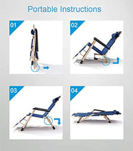 SHUAIIJUAN Sedia per il tempo libero domestico Pieghevole Poltrona reclinabile Prato sedie a sdraio all'aperto Heavy Duty Sdraio reclinabile Sedia con cuscino for la piscina Backyard Beach Max.330Ib -