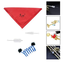 Kit di Pulizia Tromba, Spazzola Pulizia per Bocchino Valvola Panno di Pulizia Set di Strumenti di Pulizia Accessori per Strumenti di Manutenzione Tromba