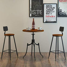 JXXDDQ Sgabello da Bar Struttura in Metallo Sedia da Bar di Moda Arredi tondi Sedia da Tavolo Alta Tavolo in Ferro 99 * 40 * 40cm (Color : Round)