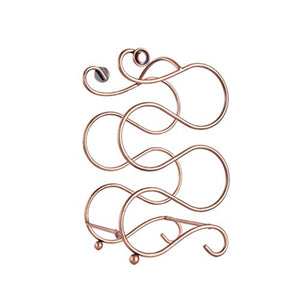 TOPBATHY Portabottiglie in metallo per 4 bottiglie di vino, supporto decorativo per bottiglie di bevande, liquori, champagne (bronzo)