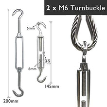 XCSOURCE 24-PCS Tenda da Sole Kit Hardware per Triangolo Rettangolo Tenda da Sole Installazione a Vela Giardino Patio Tenda da Sole Set di Accessori