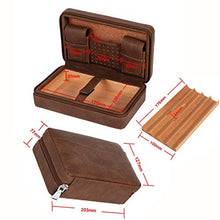 Humidars Cigar Humidor - portasigari Cigar Humidor di legno Viaggi Cedar pelle 4 tubo porta Cigar Box for i sigari all'aperto Humidor Box mantenerlo fresco .Scatola di immagazzinaggio di cigari di gra