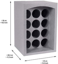 Talous Portabottiglie BuonVino 35x29,5x50 cm - scaffale di polistirolo per bottiglie - impilabile - per 12 bottiglie